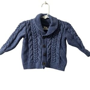 OSHKOSH B'gosh ‎ 9 Month Blue Cardigan Sweater Buttons Boys